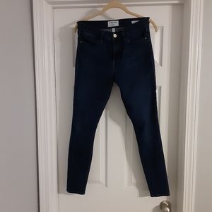 Frame Denim Dark Wash Skinny Ankle Jeans